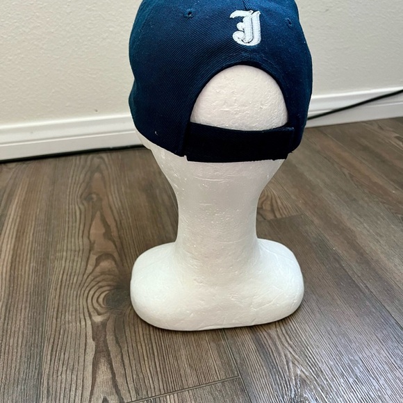 Navy Blue Baseball Cap with White Letter J - Picture 3 of 9